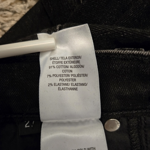 Hudson Jeans Natalie Midrise Super Skinny Ankle Raw Hem, Black, SIZE: 27 - Picture 9 of 16